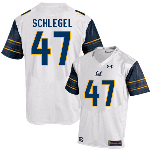 Men #47 Drew Schlegel Cal Bears College Football Jerseys Sale-White - Click Image to Close
